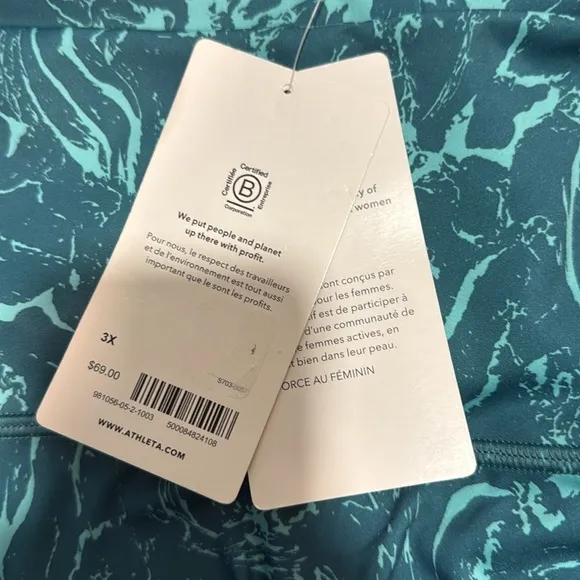 NWT Athleta Ace Printed Tennis Skort 13.5” Women’s 3X