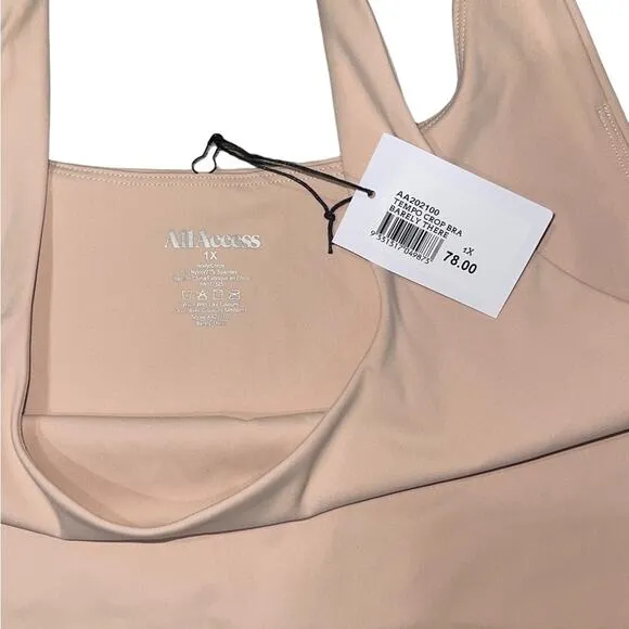 NWT! Bandier All Access Tempo Crop Bra - Size 1X