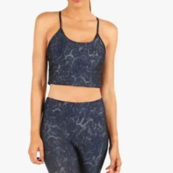 NWT KORAL Leah Cheetara Sports Bra Crop Cheetah Print XS NWT