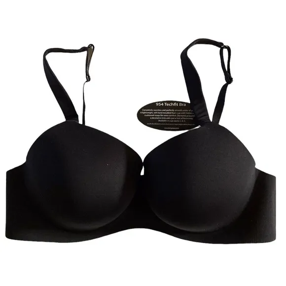 NWT Le Mystere TechFit Bra 954 Underwire Black 38B