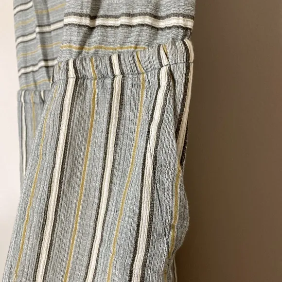 NWT Prana Ecotropics Cut Out Dress Stripe Organic Cotton Drawstring Waist Size M