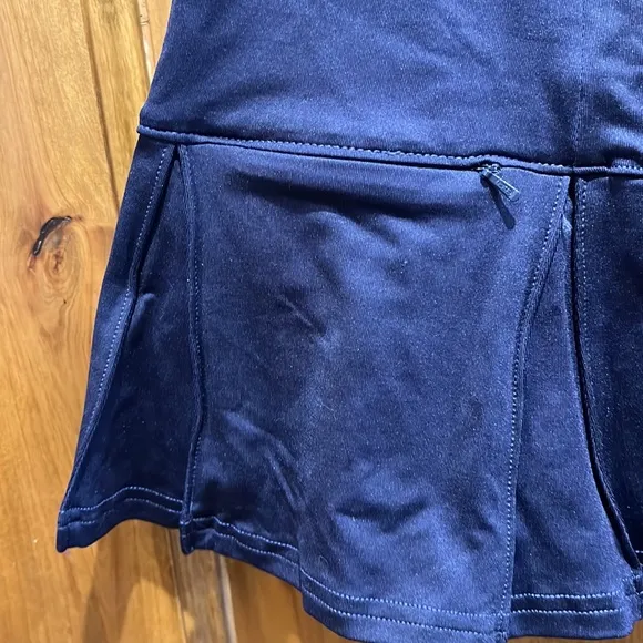 NWT Smashing Golf &amp; Tennis Navy Maddie Skirt, Kick Pleat, Compression Short, S