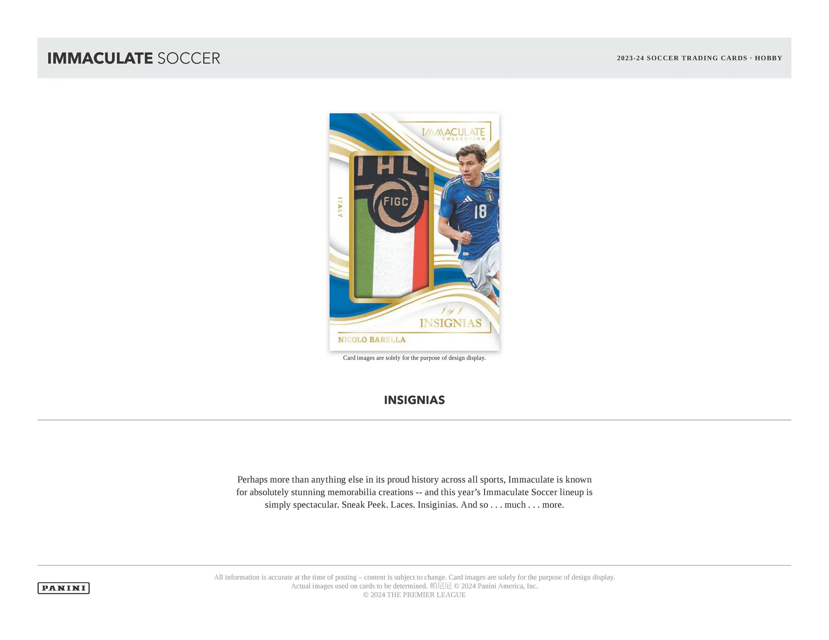 Panini Immaculate Soccer 2023/24 - Hobby Box