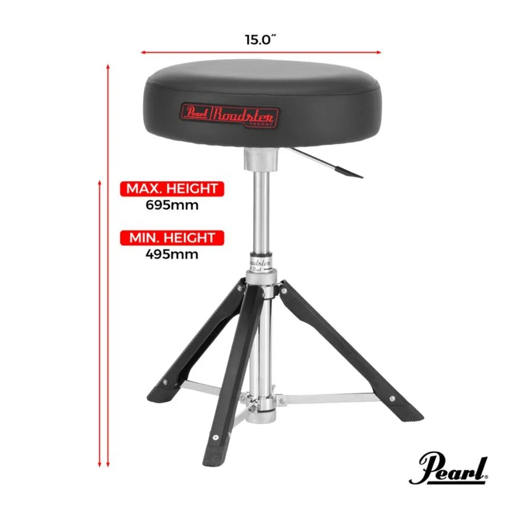 Pearl 15" Gas Lift Throne with Round Multi-Core Foam Cushion & Aluminium Struts