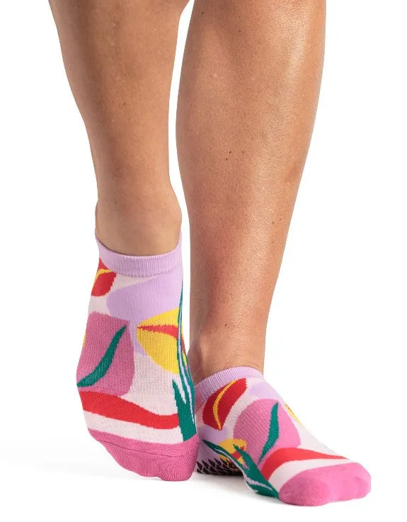 Pointe Studio Miley Grip Sock - Pink Purple