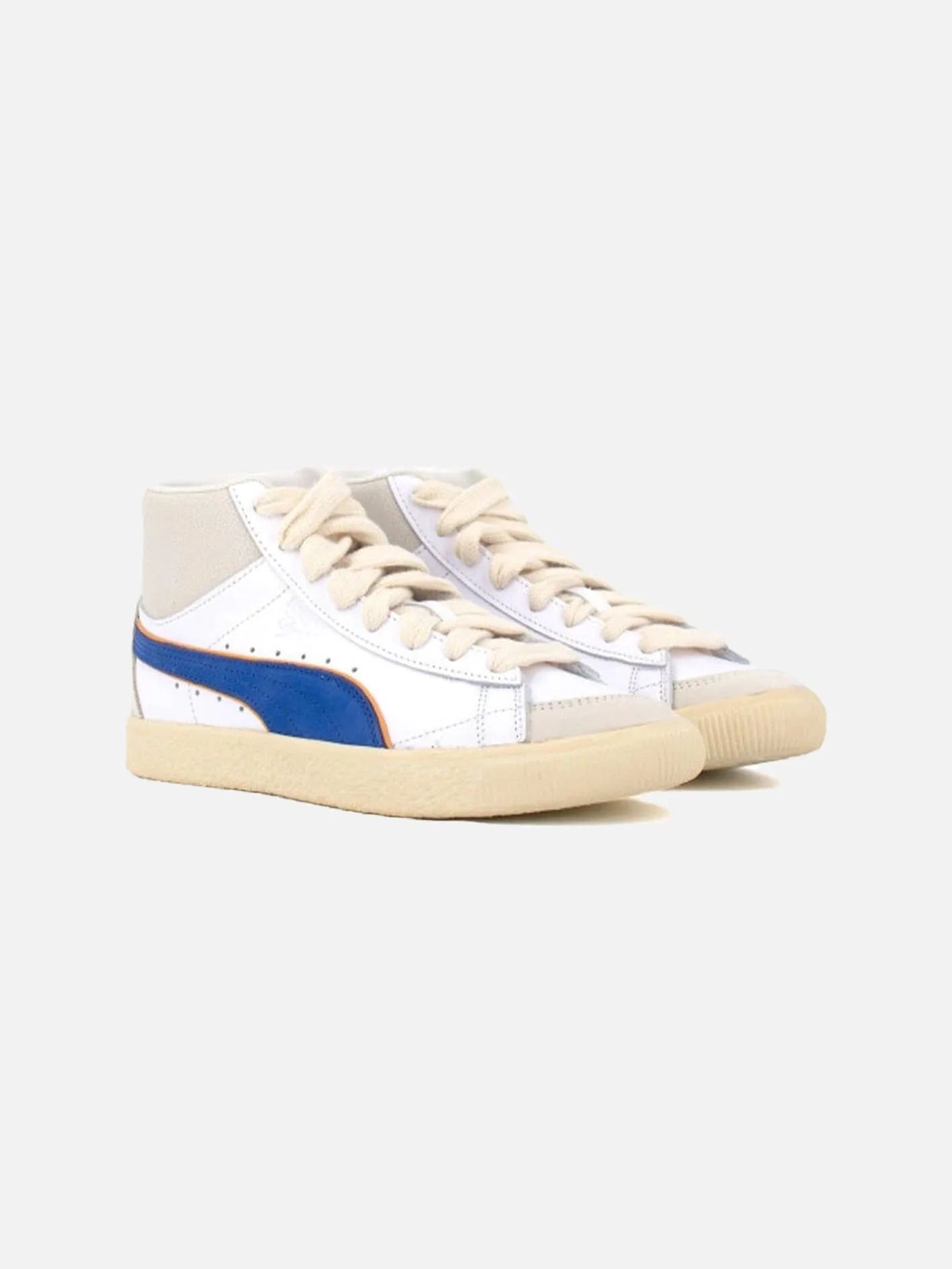 Puma x Rhuigi Clyde Mid BBall "White/Royal"