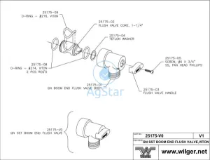 QN BOOM FLUSH VALVE  BODY- 1 1/4" FEMALE