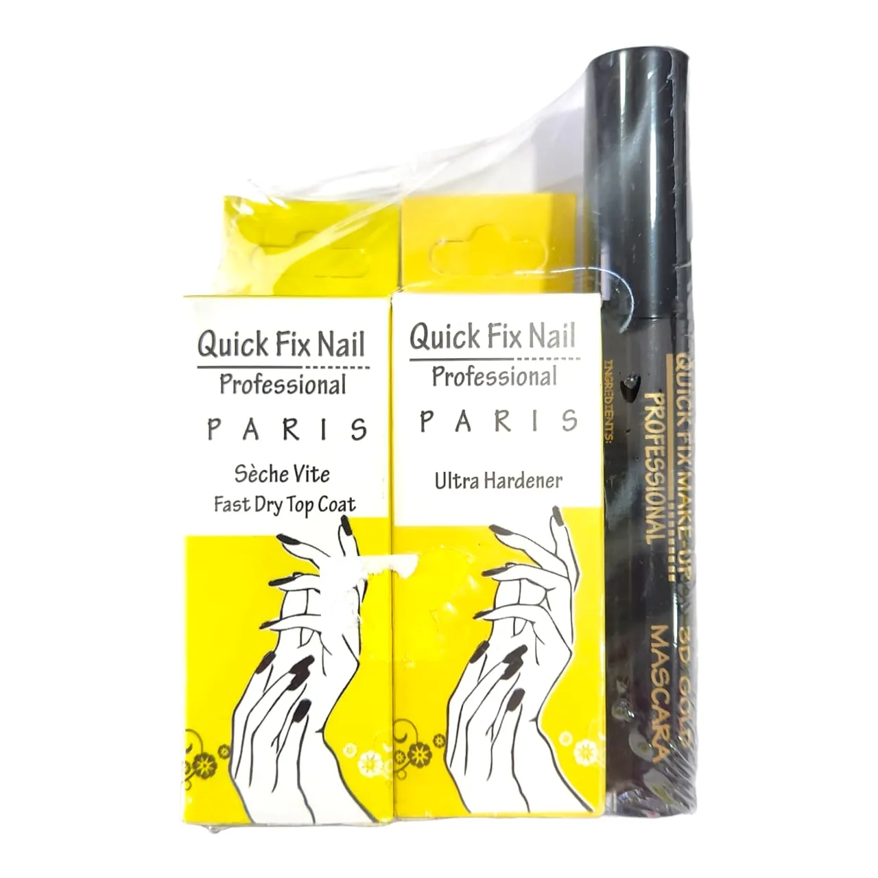 Quick fix ultra nail hardener   fast dry top coat   FREE quick fix 3D mascara