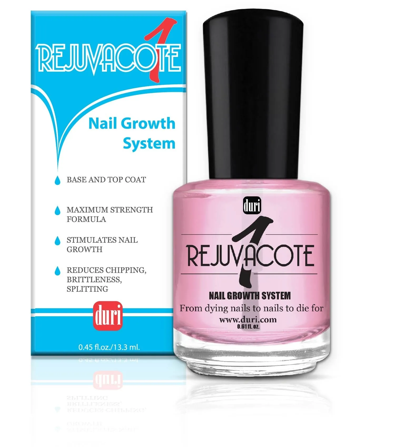 Rejuvacote 1 Original Maximum Strength Nail Growth System   Miracote Quick Dry Through Top Coat