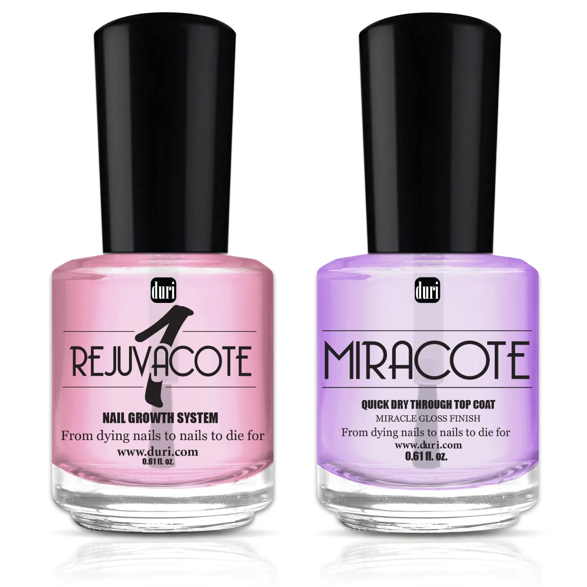 Rejuvacote 1 Original Maximum Strength Nail Growth System   Miracote Quick Dry Through Top Coat