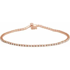 ROSE 14K 1.00CT PETITE TENNIS BRACELET