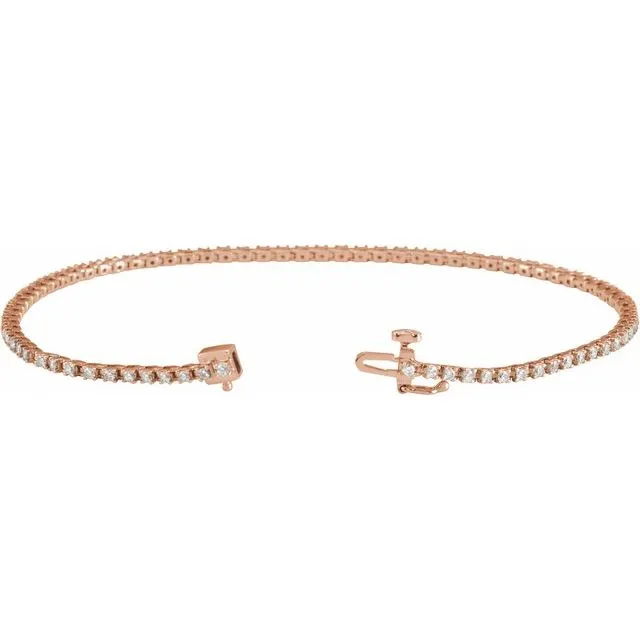 ROSE 14K 1.00CT PETITE TENNIS BRACELET
