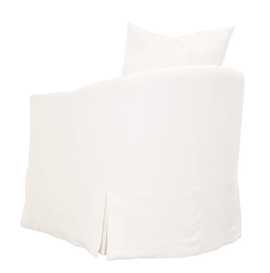 Santa Monica Slipcovered Swivel Chair