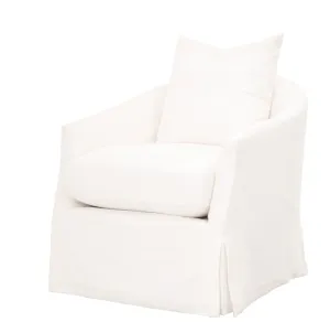 Santa Monica Slipcovered Swivel Chair