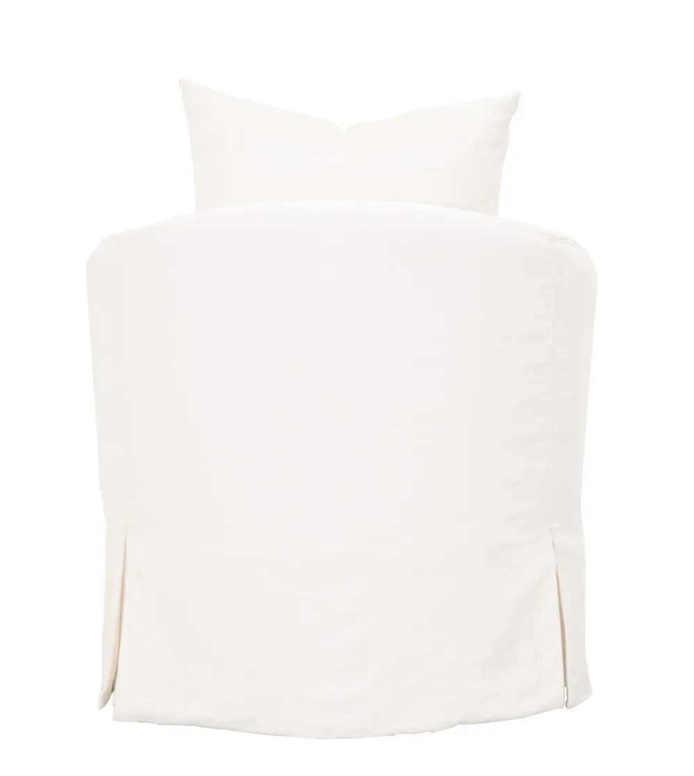Santa Monica Slipcovered Swivel Chair