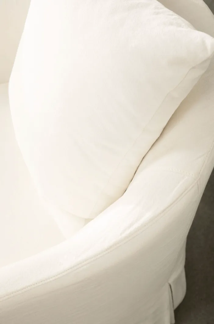Santa Monica Slipcovered Swivel Chair