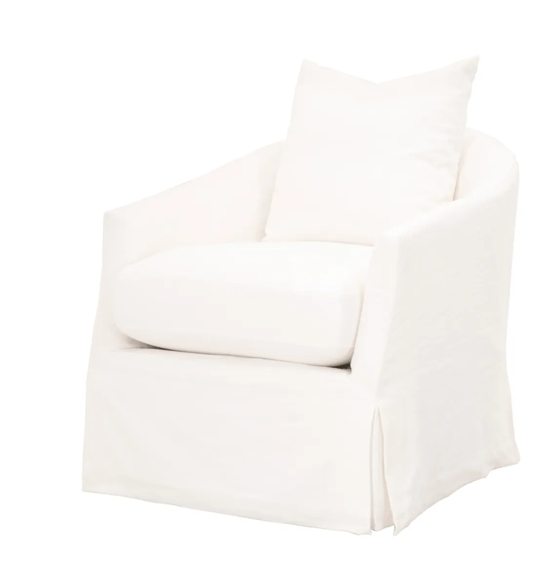 Santa Monica Slipcovered Swivel Chair