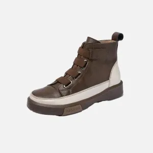 Sherpa Coat for Stylish Leather Lace-Up Shoes with Plush Lining