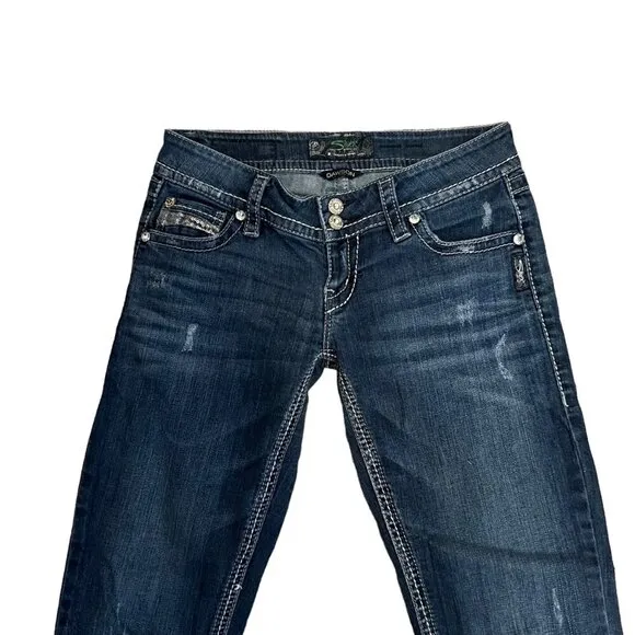 Silver Jeans Dawson Flap Pocket Mid Rise Bootcut Jeans Size 27W 32L