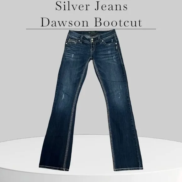 Silver Jeans Dawson Flap Pocket Mid Rise Bootcut Jeans Size 27W 32L