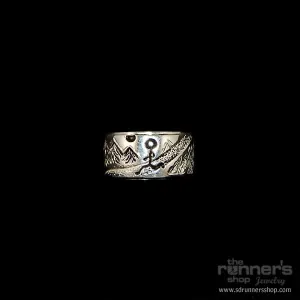 Silver Wide Band Runner Ring