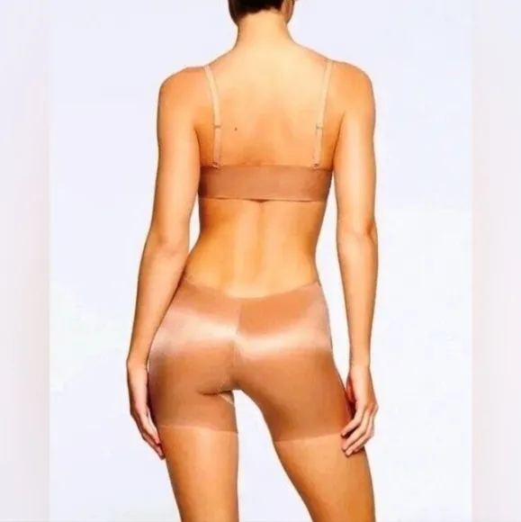 SKIMS Barely There Shapewear Mid Thigh Low Back Bodysuit Clay Nude Size 3X