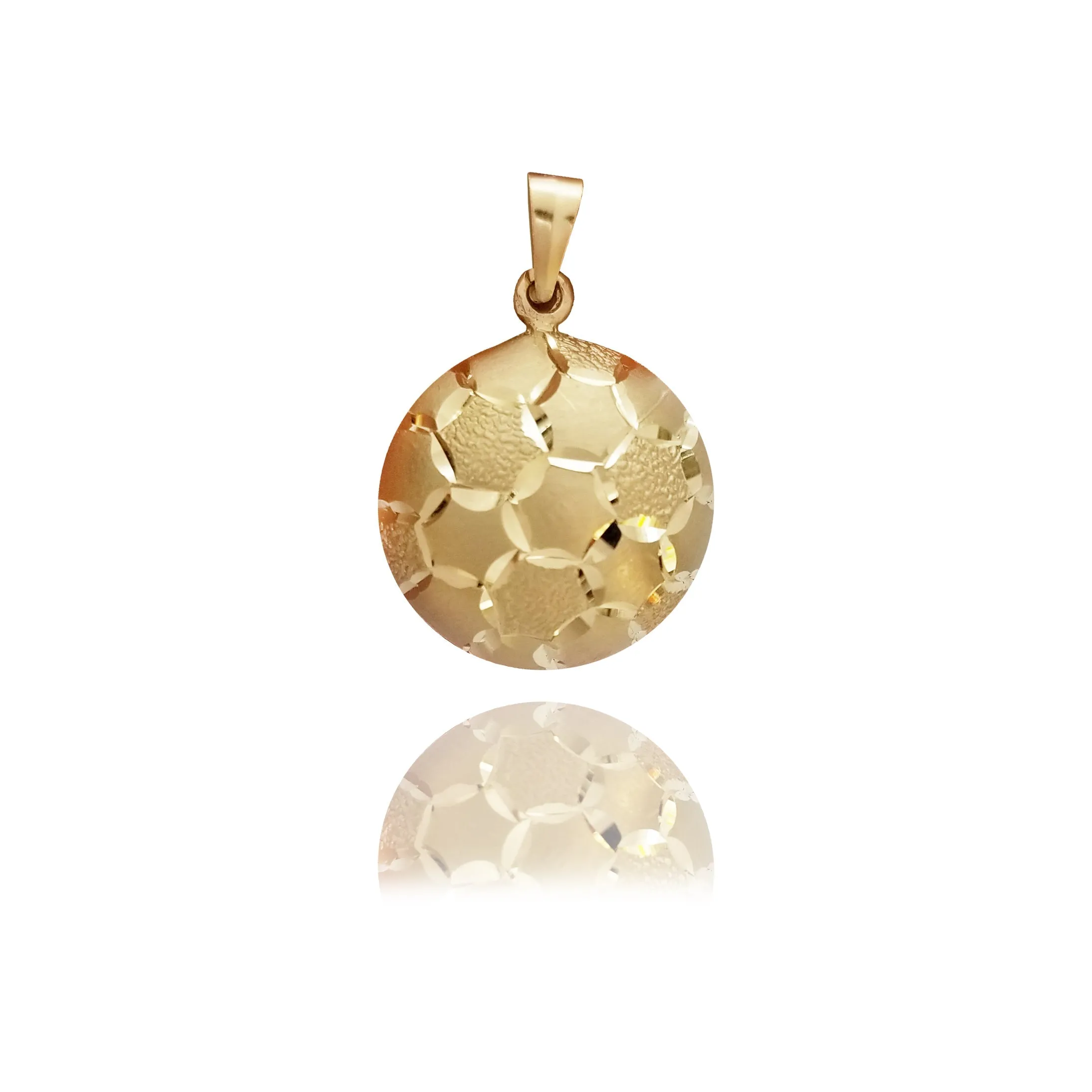 Soccer Ball Yellow Gold Pendant (14K)