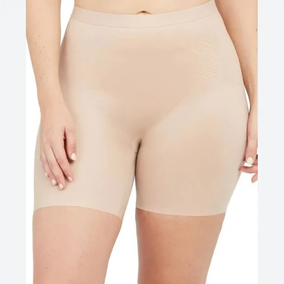 Spanx Women's Thinstincts 2.0 High-Waisted Mid-Thigh Shorts size small NWT