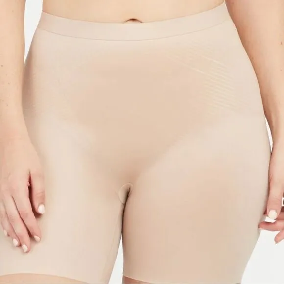 Spanx Women's Thinstincts 2.0 High-Waisted Mid-Thigh Shorts size small NWT