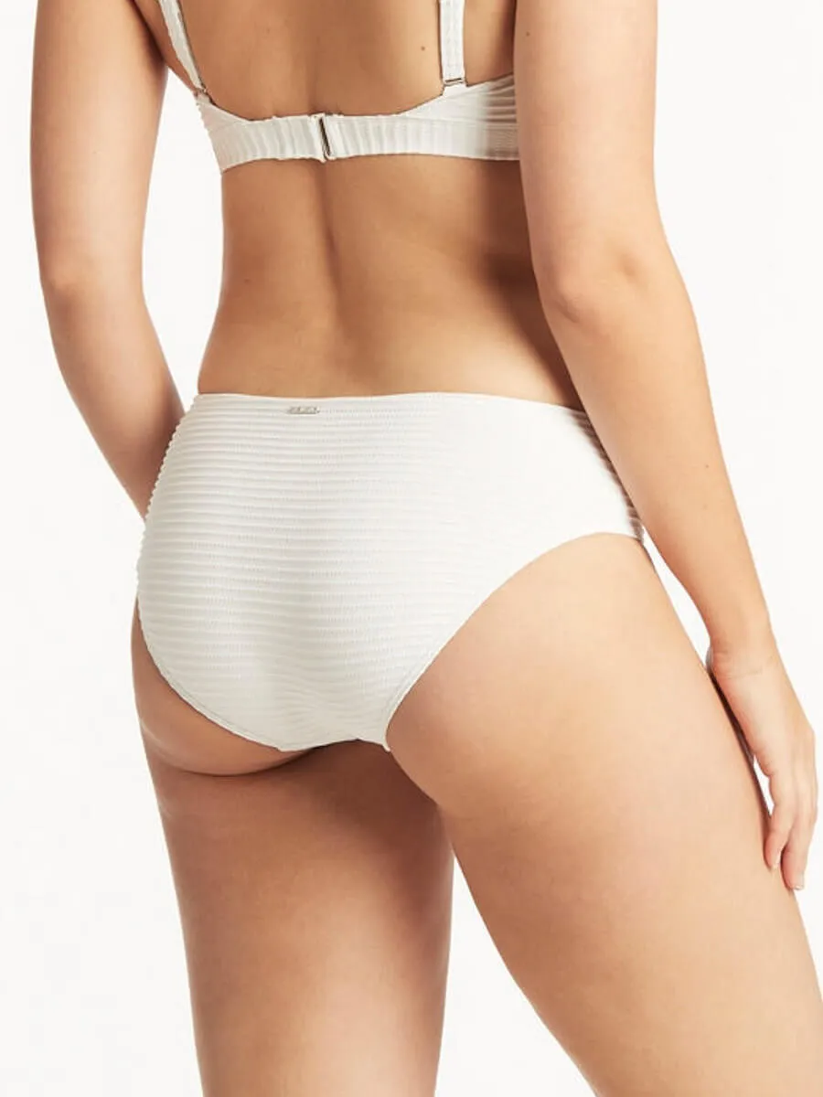 Spinnaker Mid Bikini Bottoms In White