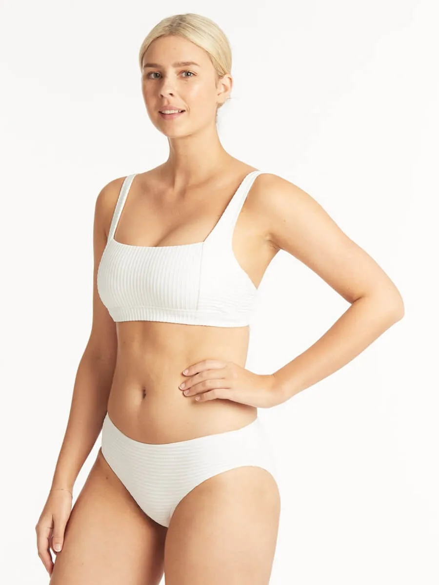 Spinnaker Mid Bikini Bottoms In White