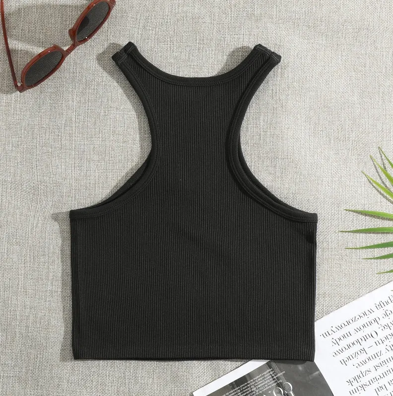 Sports Quick-Dry Sleeveless Crop Top.W-240703-1