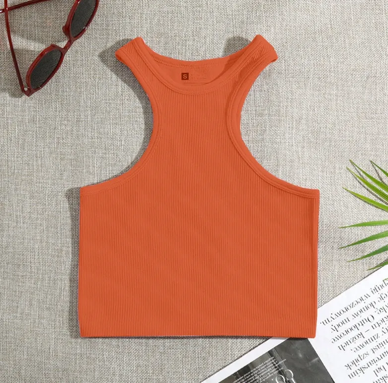 Sports Quick-Dry Sleeveless Crop Top.W-240703-1