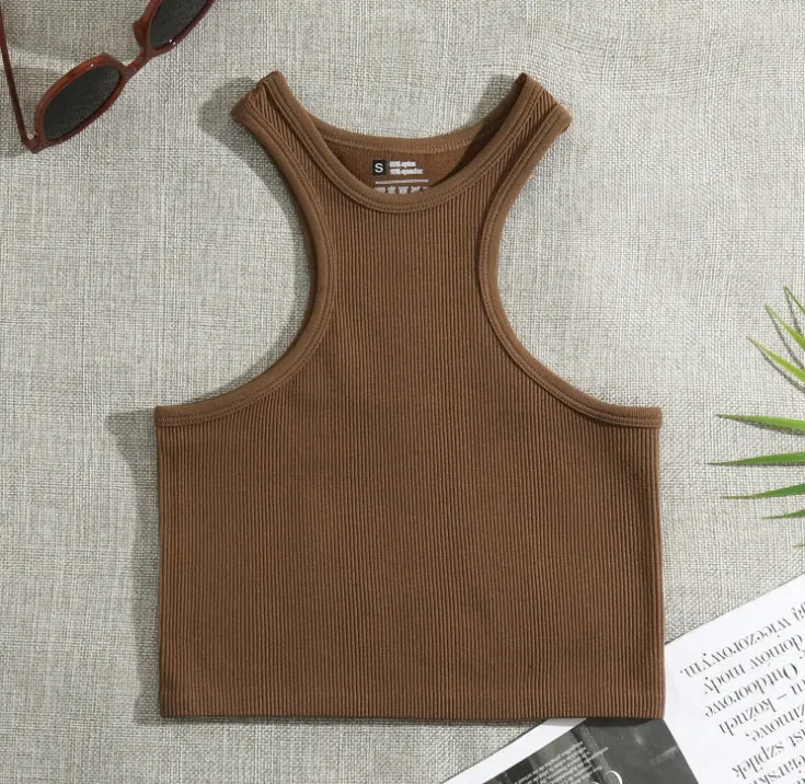 Sports Quick-Dry Sleeveless Crop Top.W-240703-1