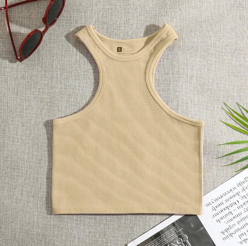 Sports Quick-Dry Sleeveless Crop Top.W-240703-1