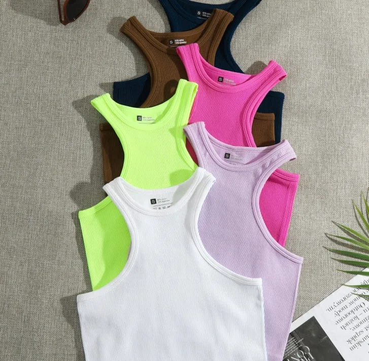 Sports Quick-Dry Sleeveless Crop Top.W-240703-1