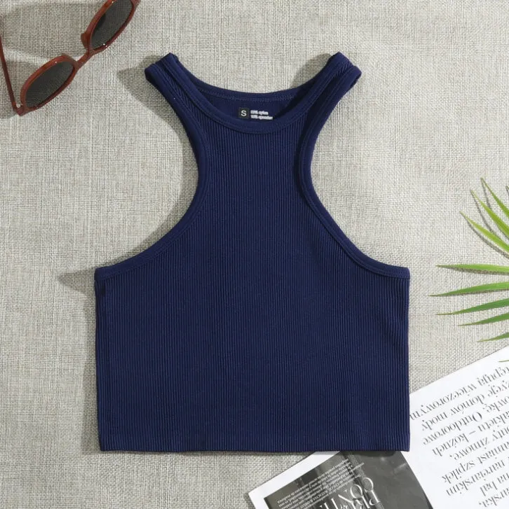 Sports Quick-Dry Sleeveless Crop Top.W-240703-1