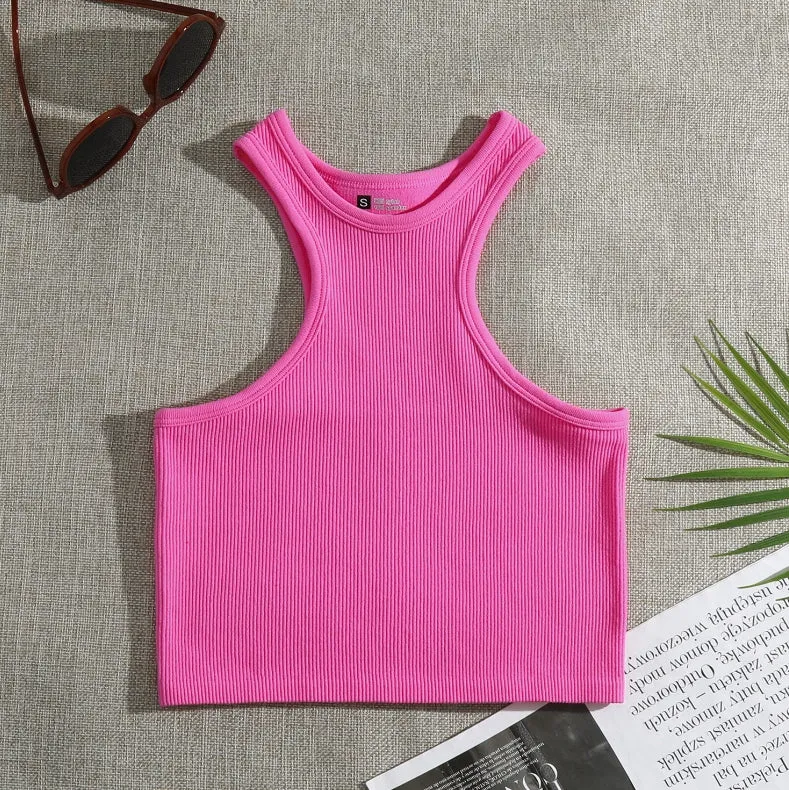 Sports Quick-Dry Sleeveless Crop Top.W-240703-1