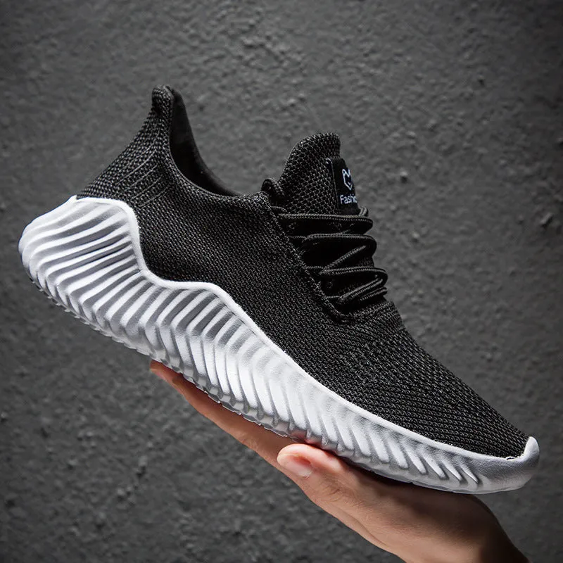 Sports Shoes Men's Flying Thread Knitted Breathable Casual Men's Shoes