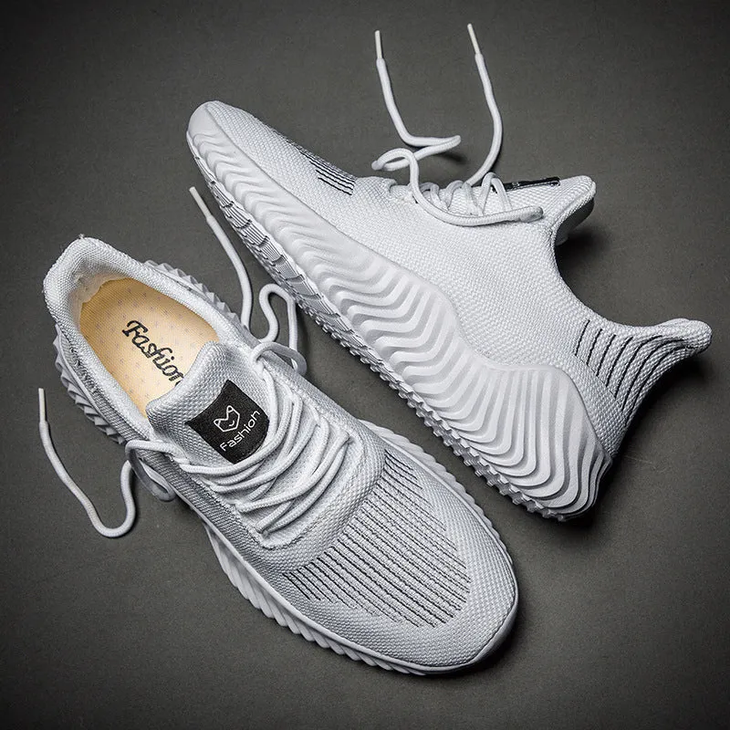 Sports Shoes Men's Flying Thread Knitted Breathable Casual Men's Shoes