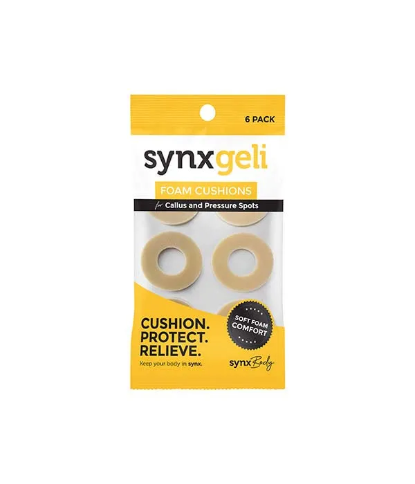 Synxgeli Foam Cushions For Callus & Pressure Spots 6pk