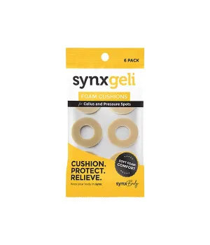 Synxgeli Foam Cushions For Callus & Pressure Spots 6pk