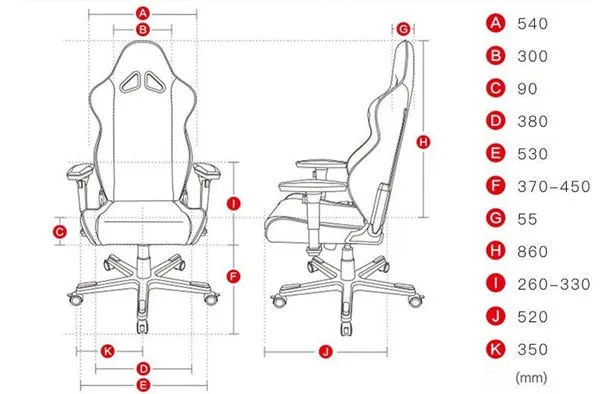 Tarantino High Back Gaming Chair With Headrest and Lumbar Support Ergonomic Design