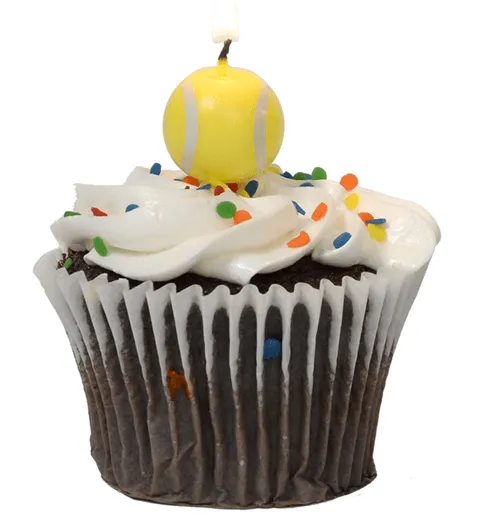 Tennis Ball Party Candle Stake