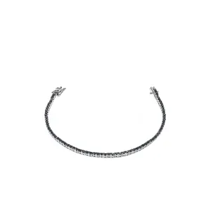 Tennis Bracelet With Box Clasp - Black 2.5mm