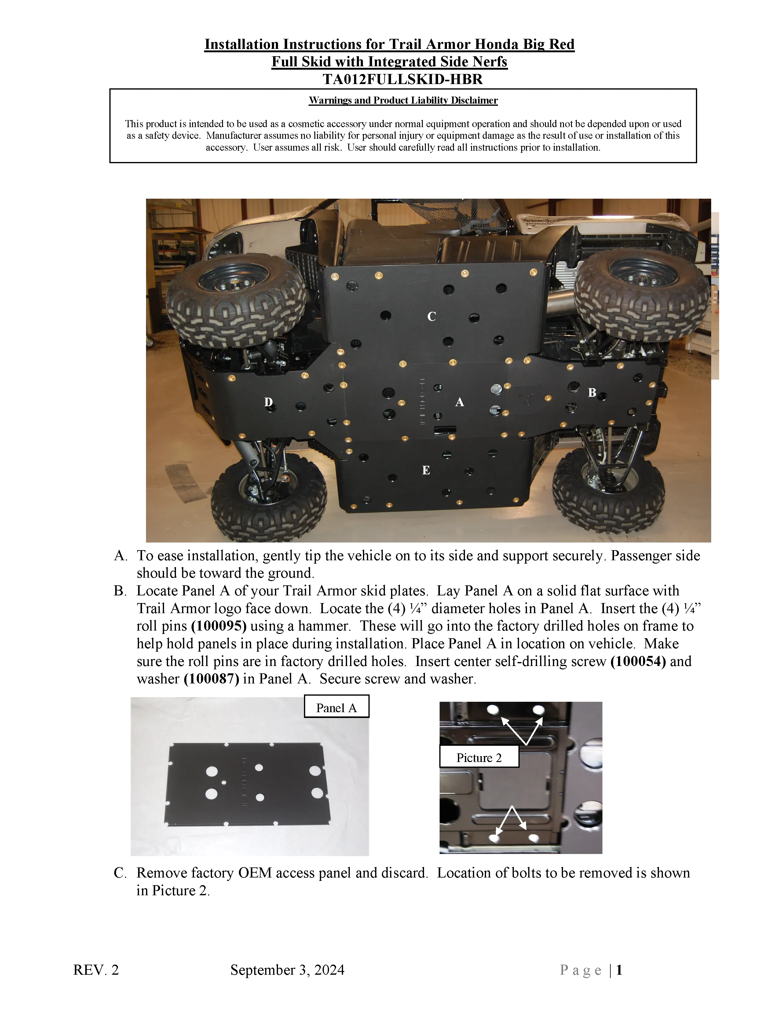 Trail Armor 2009 - 2013 Honda Big Red Full Skids