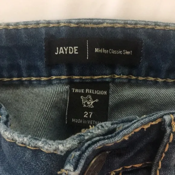 True Religion Jayde Mid-Rise Big-T Jean Shirts 27