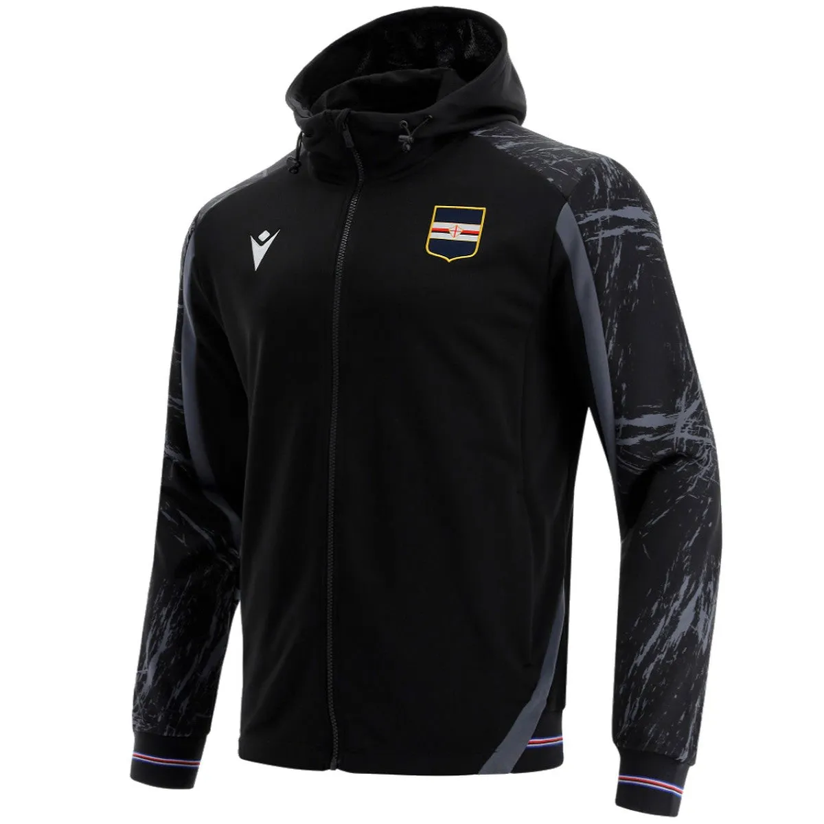 UC Sampdoria black presentation soccer tracksuit 2021/22 - Macron
