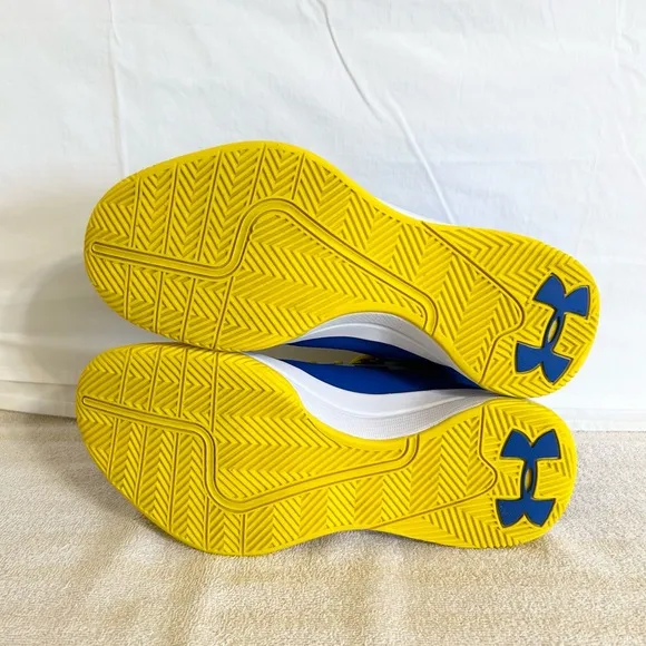 Under Armour Jet Mid Blue/Yellow size 8 MEN’S BASKETBALL SHOES