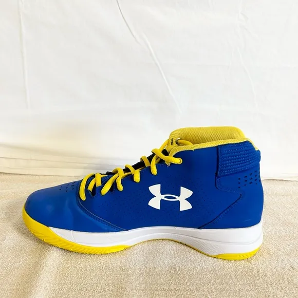 Under Armour Jet Mid Blue/Yellow size 8 MEN’S BASKETBALL SHOES